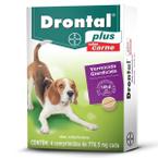 Drontal Plus Cães Sabor Carne 10kg Cx 4 Comprimidos Bayer