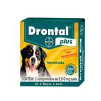 Vermífugo Bayer Drontal Plus Cães Maxi 35kg 2 Comprimidos