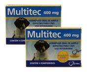 Vermífugo Multitec 400mg Cães 5kg 4 Comprimidos Kit 2 Cx Syntec