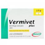 Vermivet Plus 2,0 g Vermífugo Para Cães 2 Comprimidos Biovet