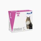 Vermífugo Para Gatos Vermicats 600 Mg Cartucho Com 4 Comprimidos World Pet