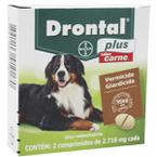 Drontal Plus Bayer Vermífugo Sabor Carne para Cães até 35 Kg 2 Comprimidos
