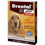 Drontal Plus Sabor Carne 4 comprimidos Cães até 10Kg Bayer