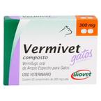 Vermífugo Vermivet Gatos Biovet 300mg c/ 2 Comprimidos