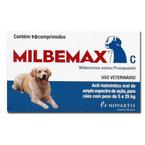 Milbemax Blister Com 10 Comprimidos 5 A 25 Kg Elanco