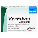 Vermivet Vermífugo Composto Biovet 600mg com 4 Comprimidos