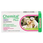 Vermífugo Chemital Plus Chemitec c/ 4 Comprimidos