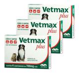 Vetmax Combo 3 Caixas 12 Comprimidos Verme De Cachorro Vetnil