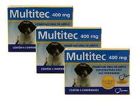 Vermífugo Multitec 400mg Cães 5kg 4 Comprimidos Kit 3 Cx Syntec