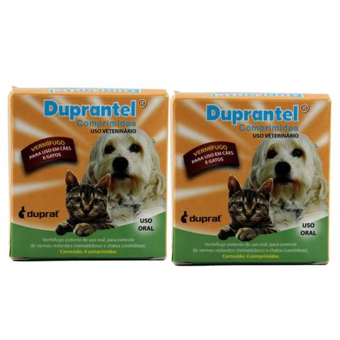 Imagem de Duprantel Vermífugo Cães 10kg 4 Comprimidos Duprat KIT 2 unid