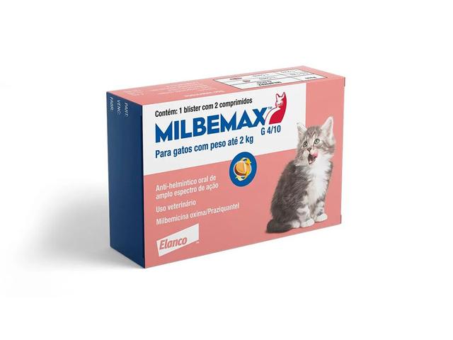 Imagem de Vermífugo Milbemax G Para Gatos até 2kg - 2 comprimidos