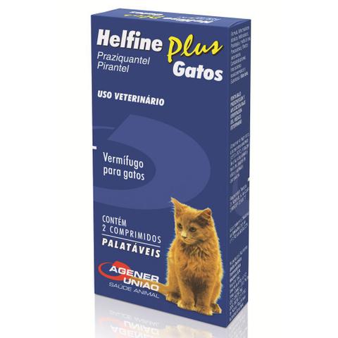 Imagem de Vermífugo Helfine Plus Gatos (2 Comprimidos)
