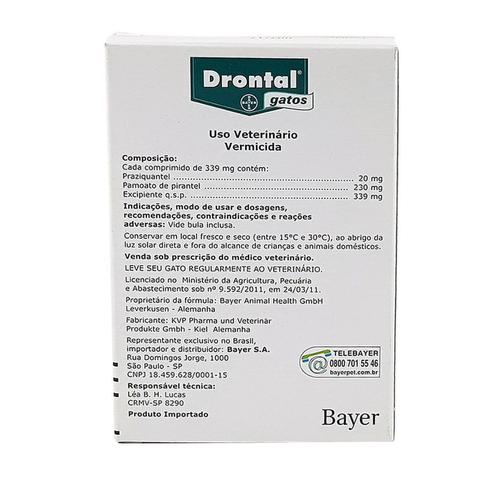 Imagem de Drontal Gatos 4 comprimidos Bayer vermífugo oral