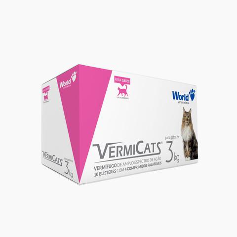 Imagem de Vermífugo Para Gatos Vermicats 600 Mg - Display Com 40 Comprimidos