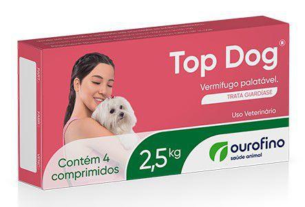 Imagem de Top Dog Vermífugo para cães até 2,5kg 4 comprimidos