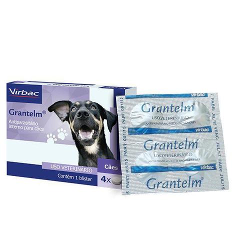 Imagem de Grantelm Vermífugo Para Cães Virbac 4 Comprimidos