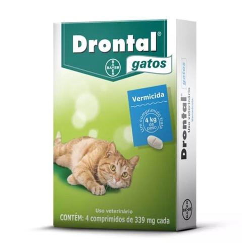 Imagem de Vermicida Drontal Plus gatos 4 kg 4 comprimidos 339 gr