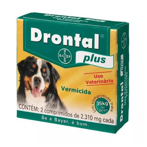 Imagem de Vermífugo Drontal Plus 35kg Com 2 Comprimidos