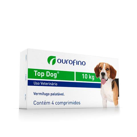 Imagem de Vermífugo Palatável Top Dog 10kg com 4 comprimidos - Ouro Fino