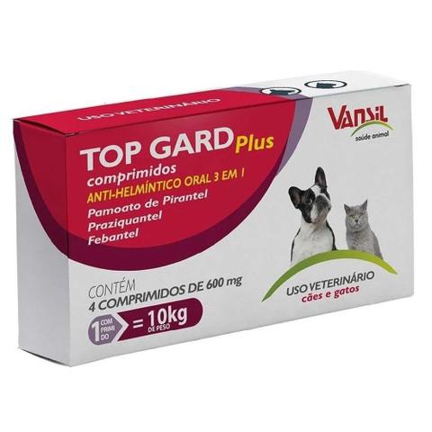 Imagem de Vermífugo Top Gard Plus 4 Comprimidos - Vansil