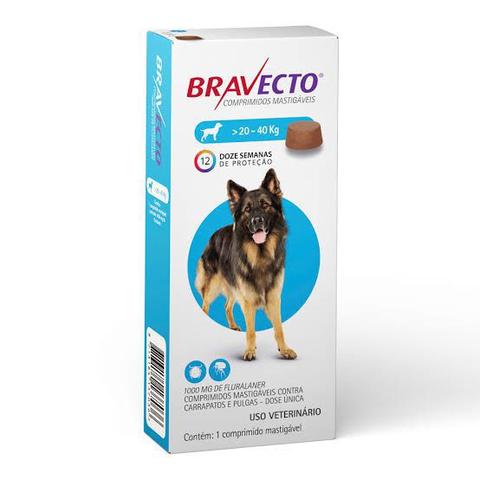 Imagem de Bravecto Comprimido Para Cães De 20 A 40kg - Msd
