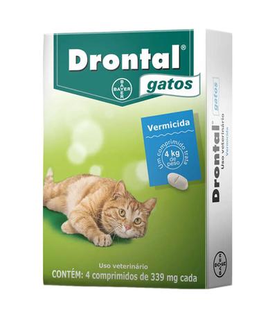 Imagem de Drontal Vermífugo para gatos 4 kg 4 comprimidos