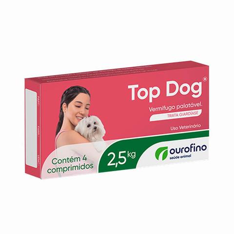 Imagem de Vermífugo Top Dog Cães de até 2,5kg (4 comprimidos)