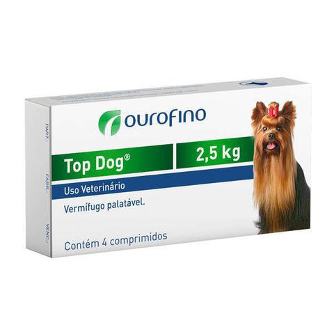 Imagem de Vermifugo Ouro Fino Top Dog para Cães de até 2.5kg - 4 Comprimidos