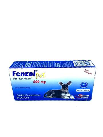 Imagem de Fenzol Pet 500mg - Vermífugo Para Cães - Agener União - 6 Comprimidos - 6 Comprimidos