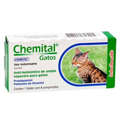 Imagem de Chemital Gatos Chemitec 4 comprimidos