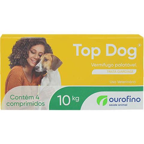 Imagem de Vermífugo display top dog ouro fino 10kg contém 12 caixas com 04 comprimidos cada