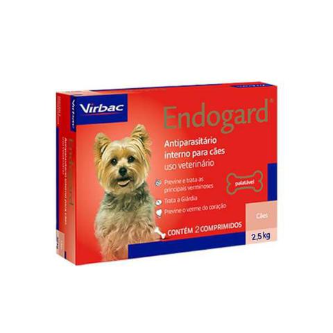 Imagem de Endogard Vermífugo Para Cães 2,5kg 6 comprimidos Virbac