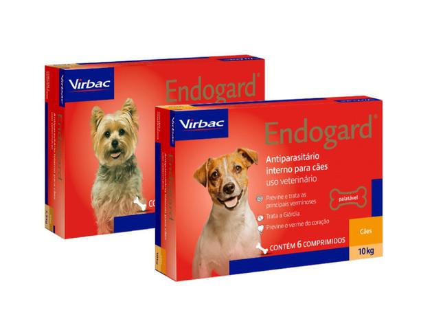 Imagem de Kit Endogard 10kg e 2,5kg C/ 6 Comprimidos Para Cães