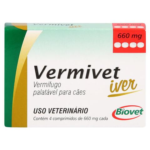 Imagem de Vermífugo Vermivet Iver Biovet 660mg c/ 4 Comprimidos