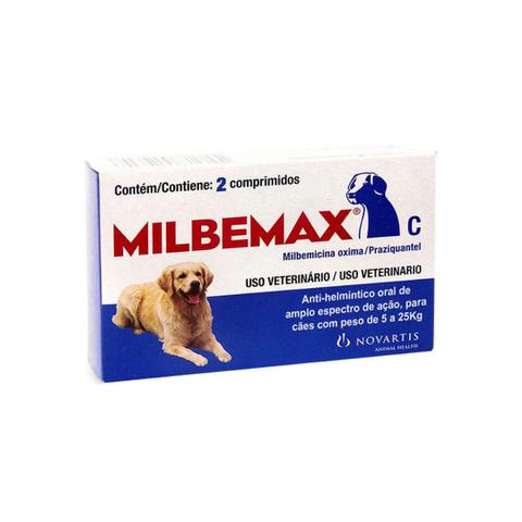 Imagem de Milbemax Cães 5 a 25Kg Vermifugo 2 Comprimidos