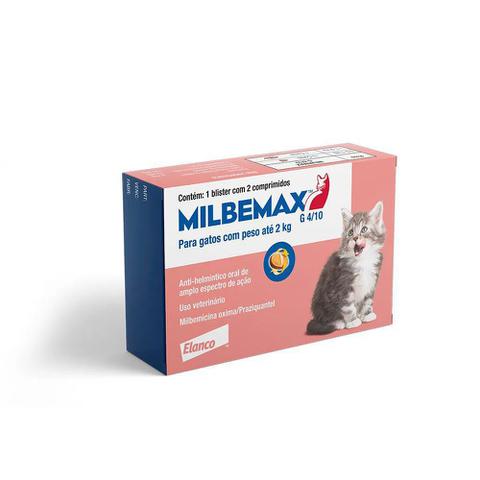 Imagem de Vermífugo Milbemax G para Gatos até 2Kg 2 Comprimidos