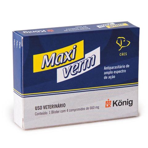 Imagem de Vermífugo Maxi Verm - 4 Comprimidos - Konig