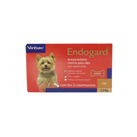 Imagem de Endogard Vermifugo Cães 2,5 Kg Caixa 2 Comprimidos Virbac