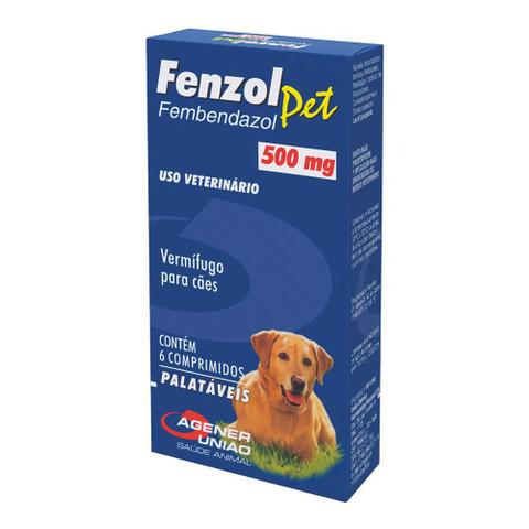Imagem de Vermífugo Fenzol Pet Agener Pet 500mg 6 Comprimidos