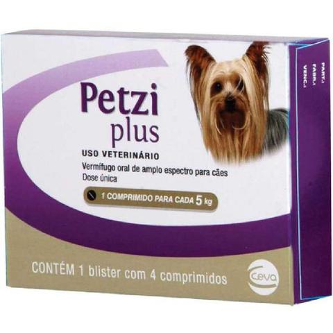 Imagem de Petzi Plus Vermífugo 5kg Ceva - 4 comprimidos