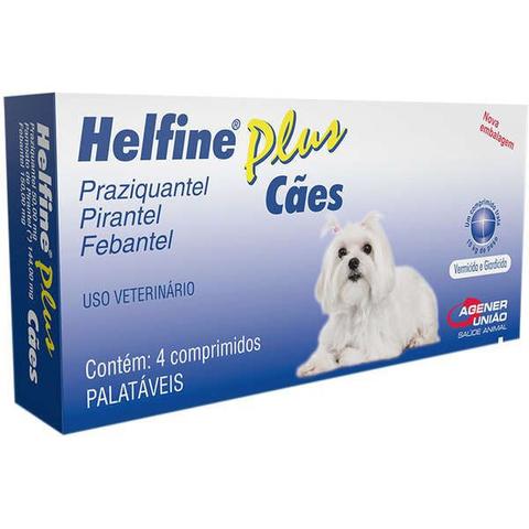 Imagem de Helfine Plus Vermífugo Para Cães Agener 4 Comprimidos