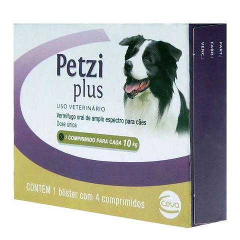 Imagem de Vermífugo Ceva Petzi Plus 700 mg para Cães - 4 Comprimidos