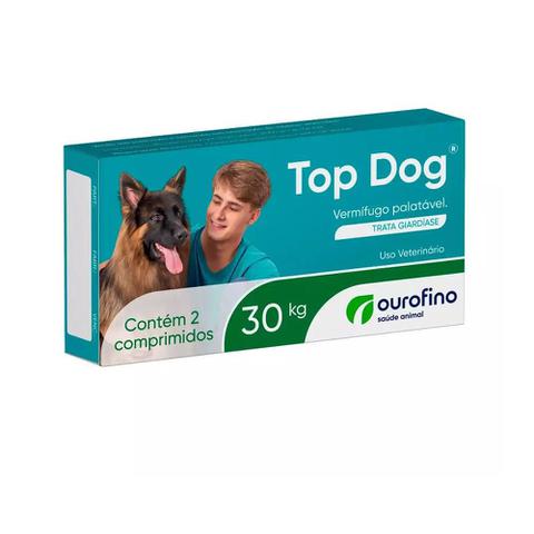 Imagem de Top Dog - Vermífugo Para Cães De Até 30kg - Ourofino - 2 Comprimidos - 2 Comprimidos
